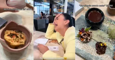 Mujer llora al recibir la cuenta de su experiencia culinaria en Central.