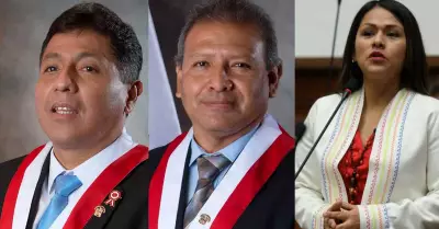 Congresistas Ral Doroteo, Javier Padilla y Silvana Robles.