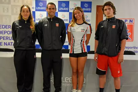 Nadadores peruanos en el Campeonato Mundial de Natacin.