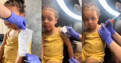 Mujer recibe crticas por tatuar a su hija de 3 aos.