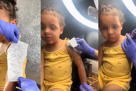 Mujer recibe crticas por tatuar a su hija de 3 aos.