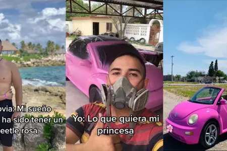 Novio cumple con el deseo de su pareja: tener un auto de Barbie!