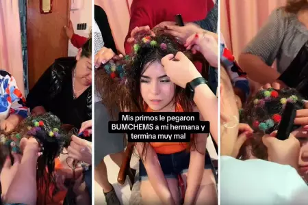 Nios pegaron juguetes bunchems en el cabello de su prima.