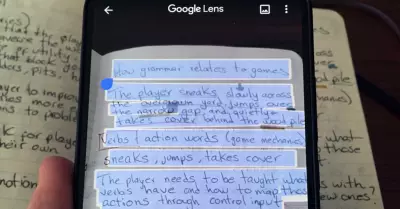 Google Lens digitaliza documentos escritos a mano.