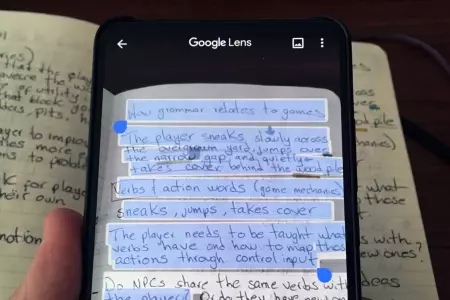 Google Lens digitaliza documentos escritos a mano.