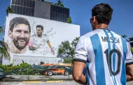 Lionel Messi: Mural de 20 metros da la bienvenida a futbolista argentino en Miami