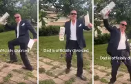 "Por fin libre": Hombre baila alegre tras firmar su esperado divorcio