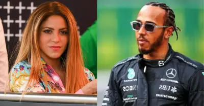 Shakira fue captada con Lewis Hamilton.