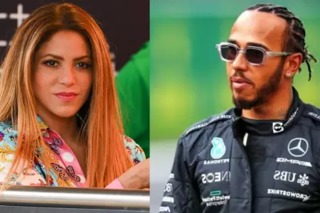 Shakira fue captada con Lewis Hamilton.