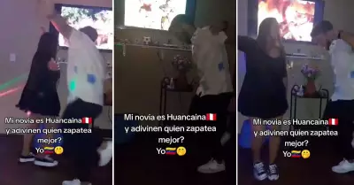 Venezolano sorprende al bailar mejor el huayno que su novia.