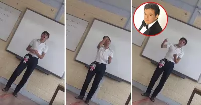 Joven sorprende al cantar como Jos Jos.