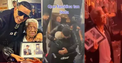 Daddy Yankee sorprende a abuelita de 96 aos.