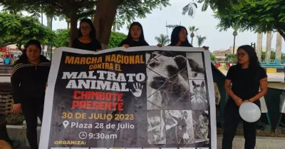 Marcharn contra el maltrato animal en Chimbote el 30 de julio