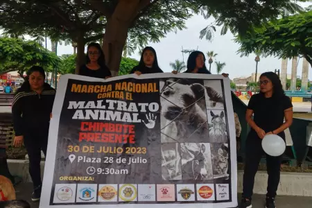 Marcharn contra el maltrato animal en Chimbote el 30 de julio