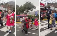 "La nueva vecindad": Abuelitos conmueven desfilando como personajes de 'El Chavo del 8'