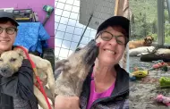 "Amor a primera vista": Perrito agradecido llena de besos a la familia que lo adopt
