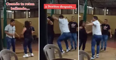 Hombre es retado a bailar el 'Siqui Siqui'.