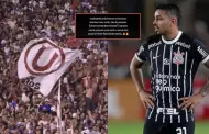 Jugador de Corinthians denuncia presuntos actos racistas por parte de hinchas de la 'U': "Seres inmundos"