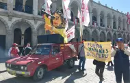Cientos de trabajadores y autoconvocados acataron una marcha pacífica contra el Gobierno de Dina Boluarte