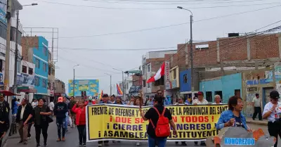 Organizaciones sociales marchan contra el gobierno de Dina Boluarte