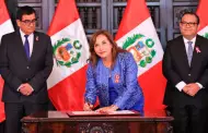 Dina Boluarte: Presidenta firma autgrafa de ley que crea Autoridad Nacional de Infraestructura