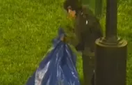 Inslito! Falso reciclador roba cables de faroles de alumbrado pblicos en Chorrillos