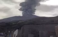 Volcn Ubinas: Registran 4 nuevas explosiones y columna de cenizas alcanza los 4 kilmetros de altura