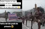 Grandes patriotas! Padres sorprenden en el desfile escolar de sus hijos por Fiestas Patrias