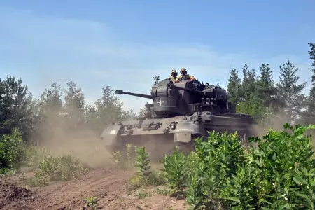 El Gepard, un tanque asesino de drones que vigila el cielo ucraniano