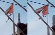 Increble! Bandera nacional se vuelve viral por su condicin: "Fue usada en el combate de Angamos"