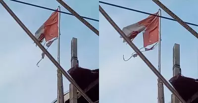 Bandera nacional se vuelve viral por su condicin.