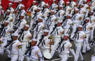 Fiestas Patrias: Marina desfil con impecable uniforme blanco en Gran Parada y Desfile Cvico Militar