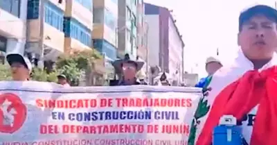 Organizaciones protestan ante llegada de Dina Boluarte a Junn.
