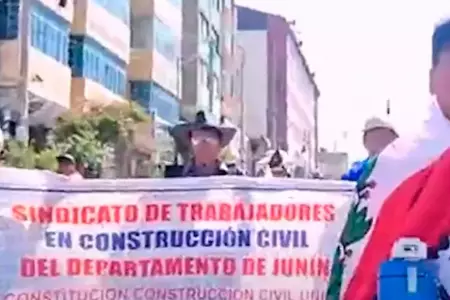 Organizaciones protestan ante llegada de Dina Boluarte a Junín.