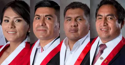 Silvana Robles, Alex Flores, Jaime Quito y Alfredo Pariona.