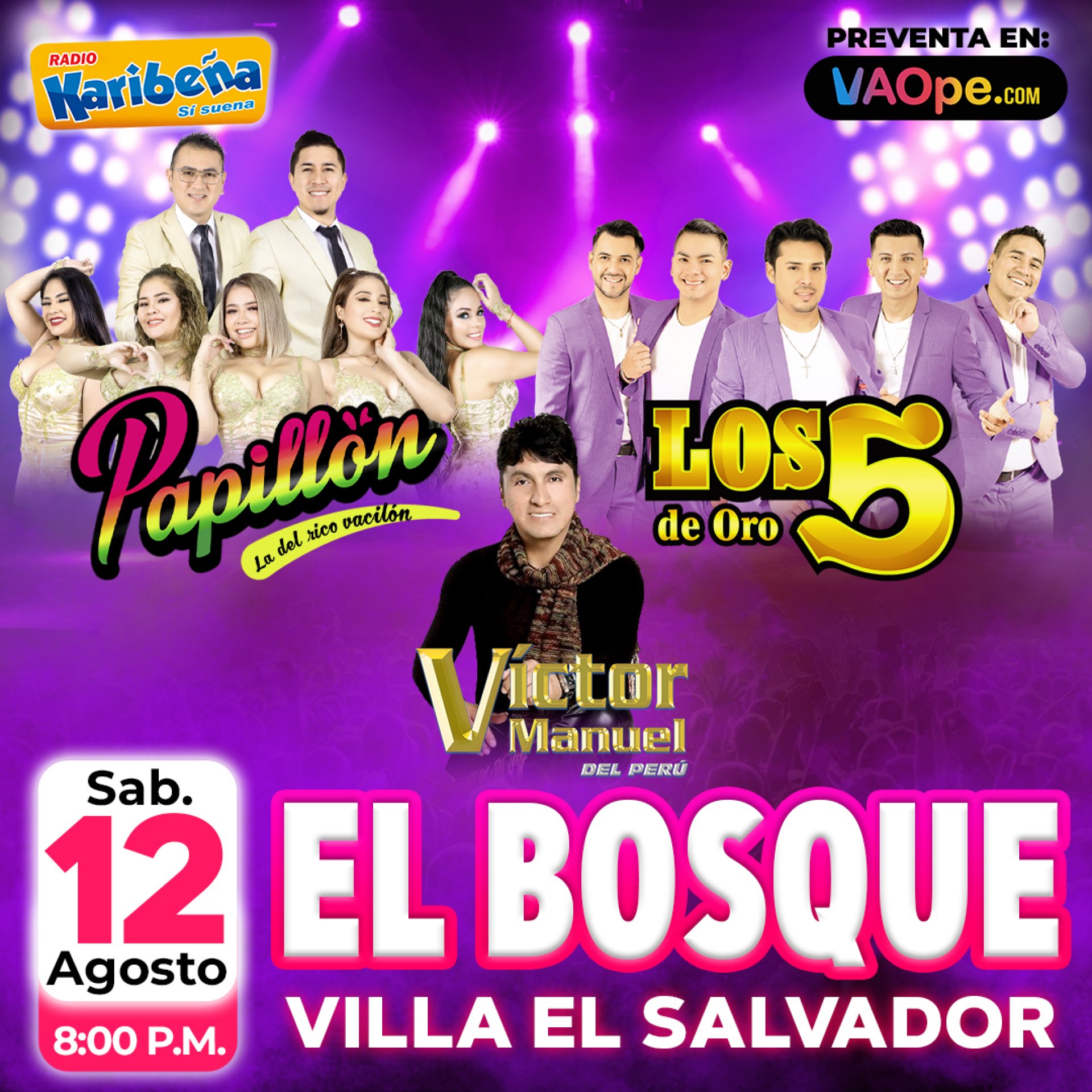 Villa El Salvador se prepara! Este 12 de agosto se gozar a lo grande con artistas de lujo