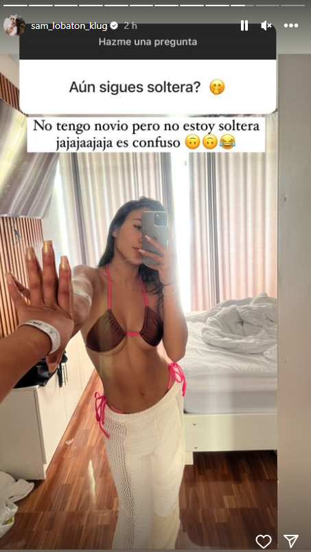 Samahara Lobatn revela detalles de su situacin sentimental.