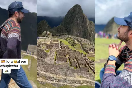 Espaol llora de emocin al ver Machu Picchu.