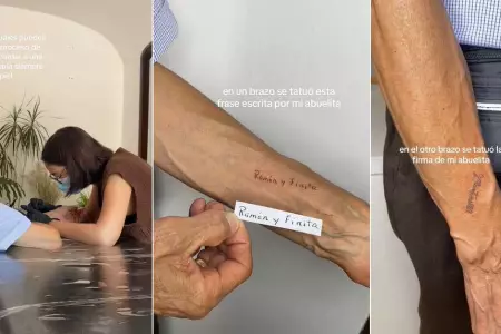 Abuelo pidió que le tatúen las últimas palabras del amor de su vida.