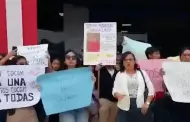Chiclayo: Madres de familia protestan contra liberacin de profesor universitario acusado de acosar alumnas