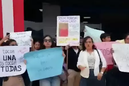 Protestan contra liberacin de profesor acusado de acoso sexual.