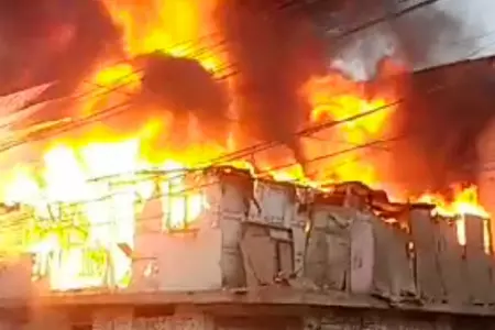 Incendio en Villa El Salvador.