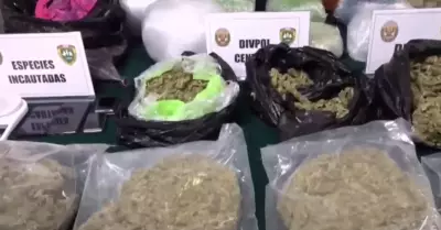 Polica decomisa 18 kilos de marihuana en La Victoria.
