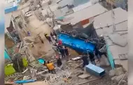 Puente Piedra: Lamentable! Camin cisterna se despista y destruye tres viviendas en asentamiento humano