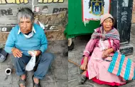 Trujillo: pareja de ancianos piden limosna en la calle, tras sufrir el robo de sus pertenencias