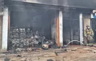 San Miguel: Bomberos controlan incendio en almacn de plsticos clandestino