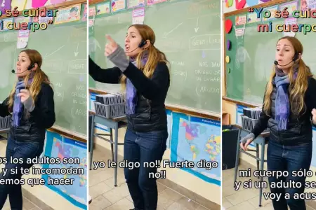 Profesora ensea a sus alumnos a respetar sus cuerpos.