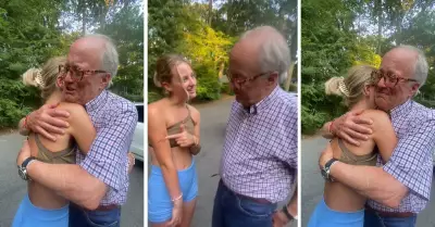 Padre con Alzheimer se emociona al ver el tatuaje de su hija.