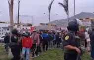 Independencia: Polica resguarda avenida Tpac Amaru tras enfrentamiento con transportistas