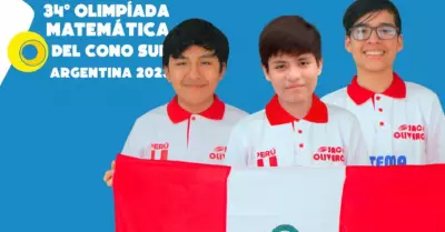Estudiantes peruanos ganan cuatro medallas en Olimpiada Matemtica.